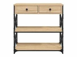 Clicnbuy Mesa consola madera de ingeniería roble Sonoma 75x28x75 cm