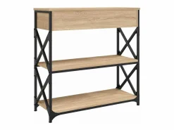 Clicnbuy Mesa consola madera de ingeniería roble Sonoma 75x28x75 cm