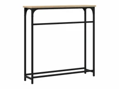 Online Clicnbuy Mesa consola madera de ingeniería roble Sonoma 75x19,5x75 cm Marru00f3n