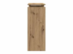 New Clicnbuy Mesa consola madera de ingeniería roble artesanal 80x30x80 cm Marru00f3n