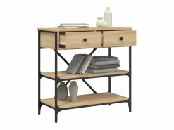 Clicnbuy Mesa consola madera de ingeniería roble Sonoma 75x34,5x75 cm