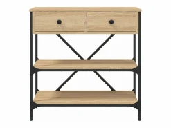 Clicnbuy Mesa consola madera de ingeniería roble Sonoma 75x34,5x75 cm