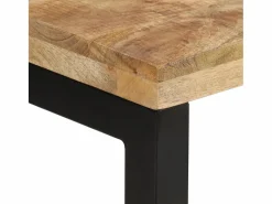 Online vidaxl Mesa consola madera maciza de mango rugosa 110x35x76 cm Color natural claro