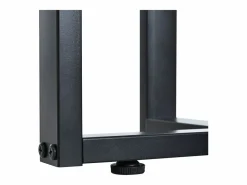 ModernLuxe Mesa consola moderna, con 2 cajones, pies ajustables, blanco y negro