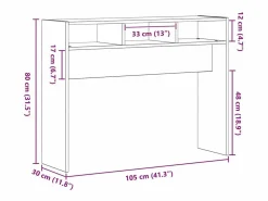 Online Mesa Consola Roble 105 x 30 x 80 cm Madera contrachapada Consola