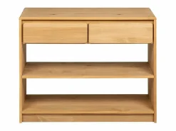 Best Clicnbuy Mesa consola SAUDA madera maciza de pino roble 89,5x36,5x73 cm Marru00f3n
