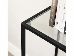 Sale Mesa consola Valora para salón, de cristal y metal. Consola