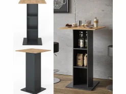 Sale Vicco Mesa de bar antracita 70x70x109 rodeo Gris antracita