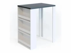 Best Mesa de bar antracita/blanco 57x80x106 Mueble Bar