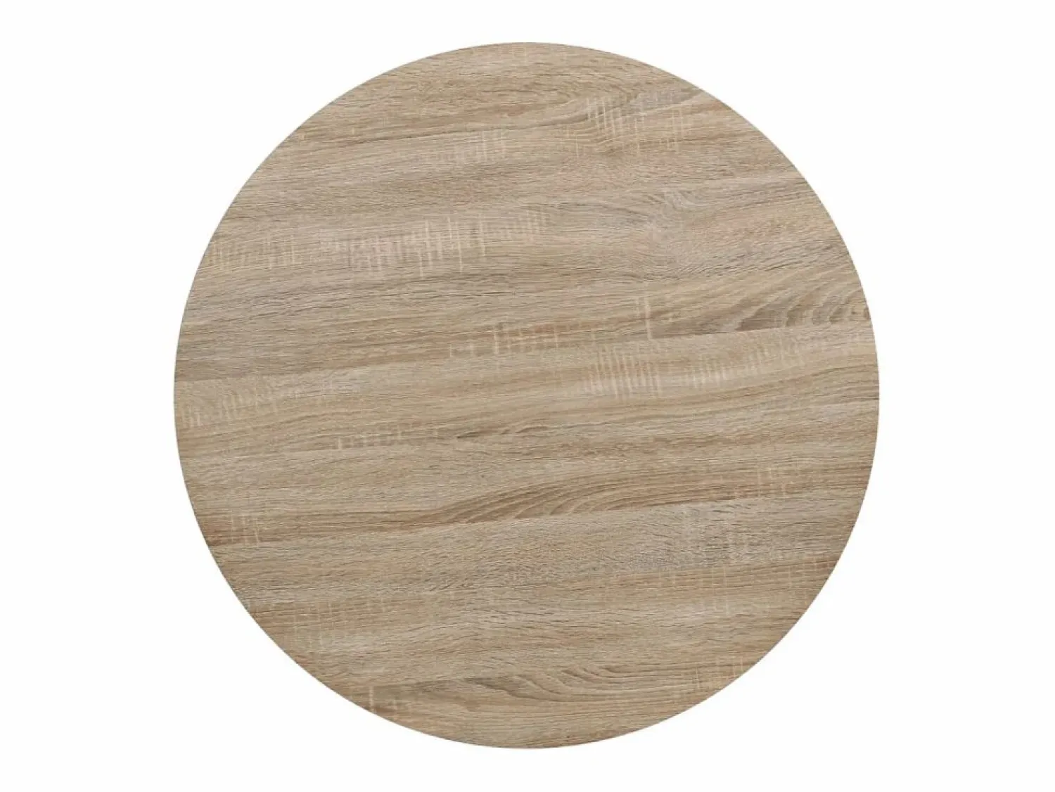 Clicnbuy Mesa de bar bistró MDF y acero redonda 80x75 cm color roble