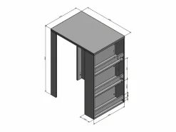 Vicco Mesa de bar 57x80x106