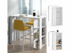 Sale Vicco Mesa de bar 120x60x105.6 noel Blanco