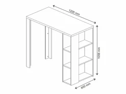 Sale Vicco Mesa de bar 120x60x105.6 noel Blanco