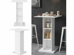 Best Vicco Mesa de bar 70x70x109 rodeo Blanco