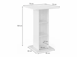 Best Vicco Mesa de bar 70x70x109 rodeo Blanco