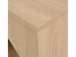 Clicnbuy Mesa de bar con armario color roble 115x59x200 cm