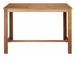 Best Clicnbuy Mesa de bar de madera de acacia maciza 150x70x105 cm Marru00f3n
