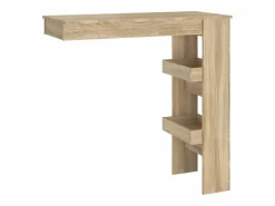 Clicnbuy Mesa de bar de pared contrachapada roble Sonoma 102x45x103,5cm