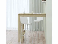 Clicnbuy Mesa de bar de pared contrachapada roble Sonoma 102x45x103,5cm