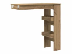 Clearance Mesa de bar de pared contrachapada roble artisan 102x45x103,5cm Mueble Bar