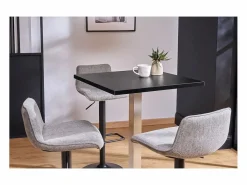 Miliboo Mesa de bar diseño cuadrado pata central JORY