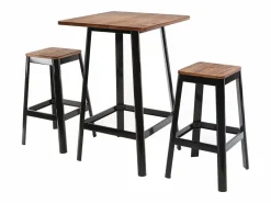 Best Mesa de bar diseño negra JONES Mesa Alta