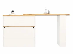 New Mesa de bar giratoria de madera con espacio de almacenamiento - Luz LED ajustable - - 138/193 x 39 x 105 cm Mueble Bar