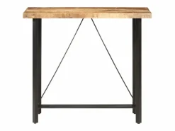 Hot Mesa de bar madera maciza de mango rugosa 120x58x107 cm ES138210 Marru00f3n