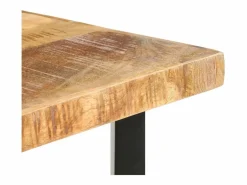 Hot Mesa de bar madera maciza de mango rugosa 120x58x107 cm ES138210 Marru00f3n