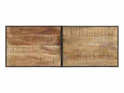 vidaxl Mesa de bar madera maciza de mango rugoso 150x55x107 cm Color natural claro