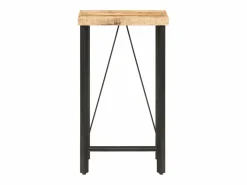 Best Clicnbuy Mesa de bar madera maciza de mango rugosa 60x60x107 cm Marru00f3n