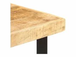 Best Clicnbuy Mesa de bar madera maciza de mango rugosa 60x60x107 cm Marru00f3n