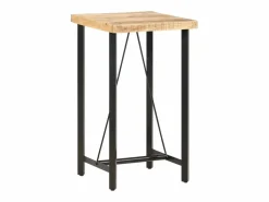Best Clicnbuy Mesa de bar madera maciza de mango rugosa 60x60x107 cm Marru00f3n
