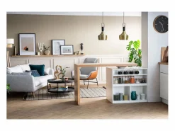 Miliboo Mesa de bar modulable con almacenaje mate y roble A91 cm MAX