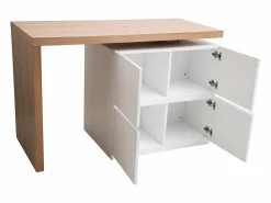 Miliboo Mesa de bar modulable con almacenaje mate y roble A91 cm MAX