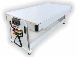 ELITESHOPPING Mesa de billar 7 pies Multijuego Air Hockey + Ping Pong - Stark White