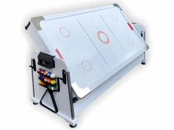 ELITESHOPPING Mesa de billar 7 pies Multijuego Air Hockey + Ping Pong - Stark White