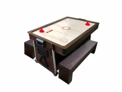 Best Mesa de billar 7 pies Multijuego Air Hockey + Ping Pong - Stark con bancos Billar
