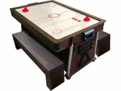 Sale Mesa de Billar 7 pies Multijuego Air Hockey + Ping Pong – Stark con bancos Billar
