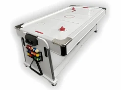Best ELITESHOPPING Mesa de billar 7 pies Multijuego Air Hockey + Ping Pong - Stark White Azul