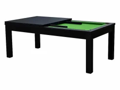 Discount Mesa de billar convertible negra con alfombra - Eddie Billar