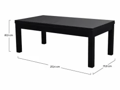Online Rendez-Vous Déco Mesa de billar convertible negra con alfombra - Eddie Azul