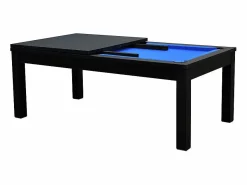 Online Rendez-Vous Déco Mesa de billar convertible negra con alfombra - Eddie Azul