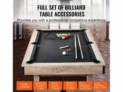 Online Mesa de Billar Convertible SucceBuy 213 cm - Juego de Mesa de Billar, Tela Negra, para Sala de Juegos Billar