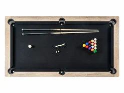 Online Mesa de Billar Convertible SucceBuy 213 cm - Juego de Mesa de Billar, Tela Negra, para Sala de Juegos Billar