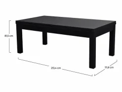 Clearance Mesa de billar convertible negra con alfombra - Eddie Billar