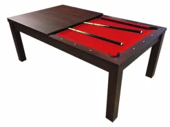 Best ELITESHOPPING Mesa de billar convertible roja de 7 pies - Estia Rojo