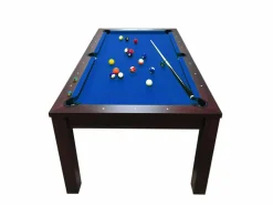 Outlet ELITESHOPPING Mesa de billar convertible de 7 pies con bancos - Theti Azul