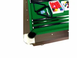 ELITESHOPPING Mesa de billar de 8 pies con banco de almacenamiento – Viper Green