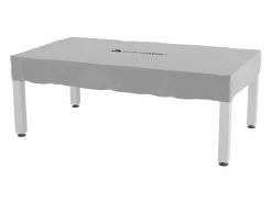 Vente-unique Mesa de billar exterior - Blanco y taupe - L213,4 x P121,1 x 79,7 cm - STAZIO Negro / Topo / Blanco